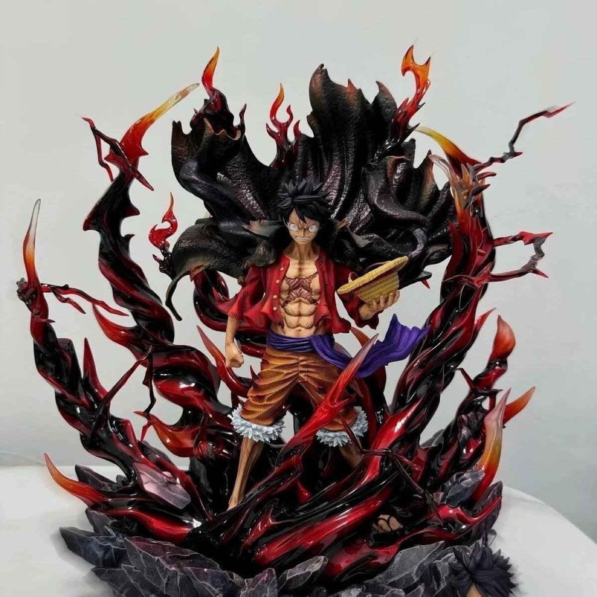 Monkey D. Luffy One Piece Figure – 40CM Straw Hat Ghost Island Haoushoku Haki Anime Statue