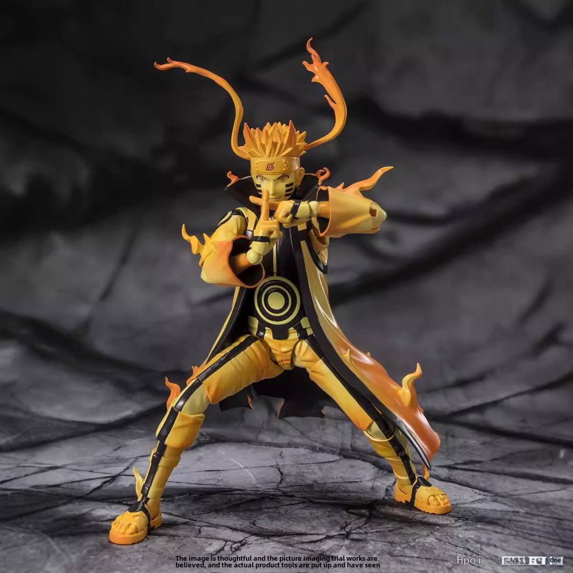 Naruto Uzumaki Sage Mode Figure – 16CM Movable PVC Collectible with 4 Faces, 10+ Hand Signs & 2 Rasengan