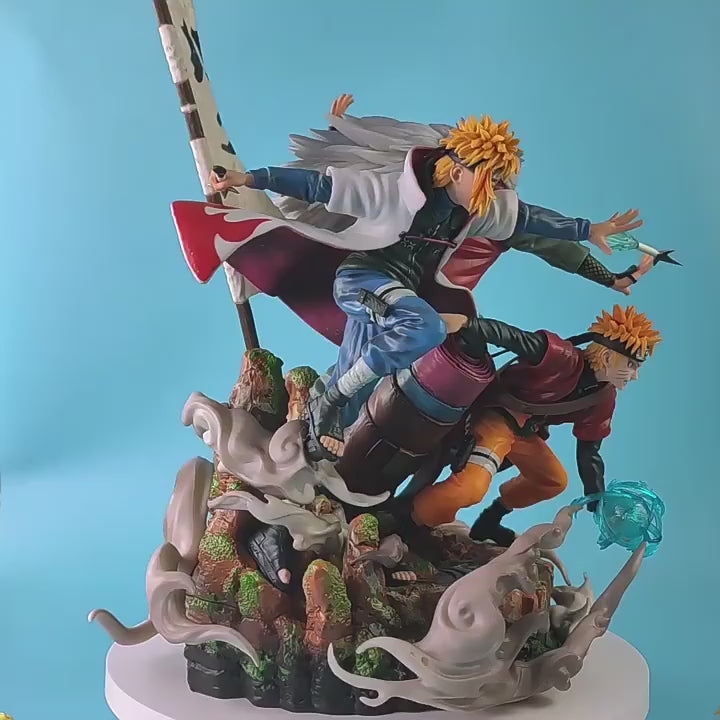 Premium Naruto Statue –Naruto , Minato & Jiraiya Anime Figure Model Toy 41CM