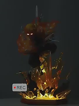 Zenitsu Agatsuma Demon Slayer Statue – 35CM PVC Collectible Anime Model with Red Eye Glow