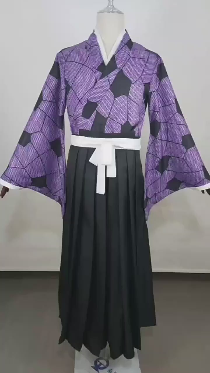 Kokushibo Cosplay Costume | Demon Slayer Upper Moon One Outfit | Kimetsu No Yaiba Anime Costume